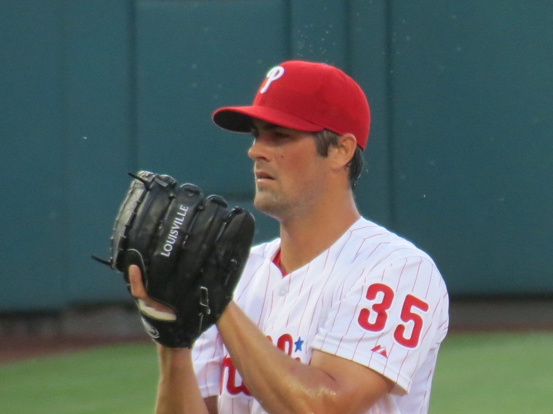 Photo of pitcher Cole Hamels of the Philadelphia Phillies.
