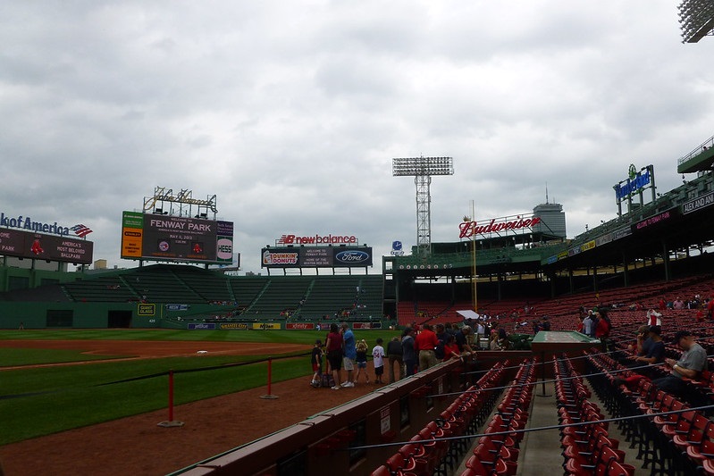 Photo of field level seating at Fenway Park. Home of the Boston Red Sox.