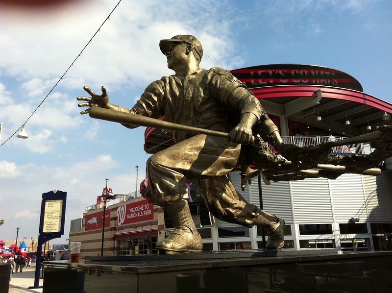Photo of the Josh Gibson statue at Nationals Park in Washington, D.C. 