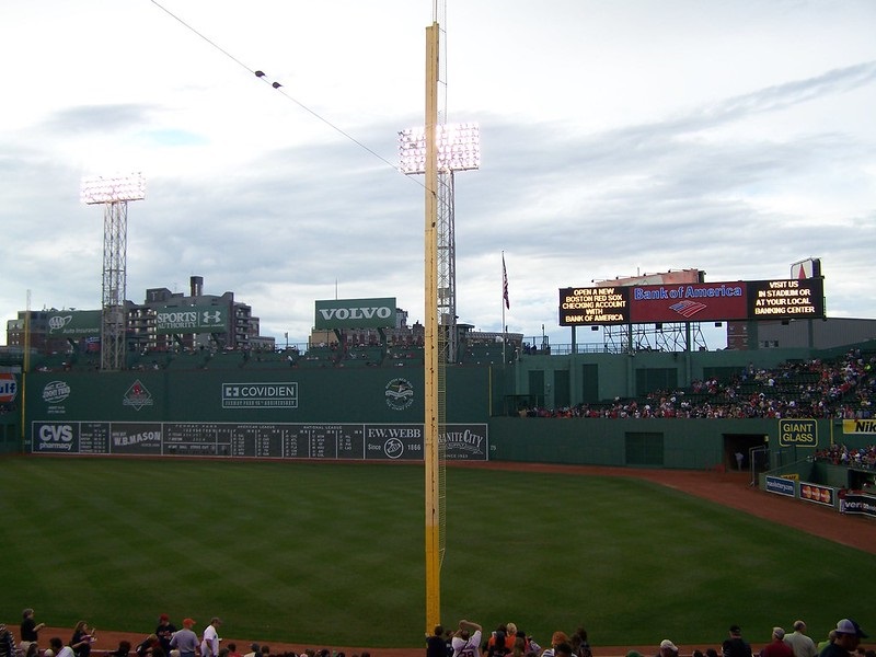 Photo of the Pesky Pole at Fenway Park. Home of the Boston Red Sox.