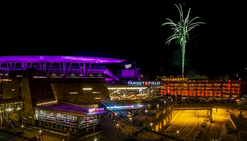 Photo of Prince Night at Target Field during a Minnesota Twins game.