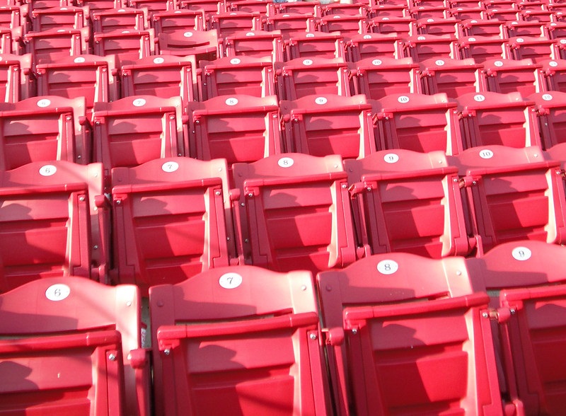 Photo of the seats at Great American Ball Park. Home of the Cincinnati Reds.