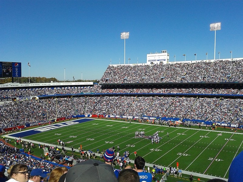 Photo of a sold out Buffalo Bills game at New Era Field.