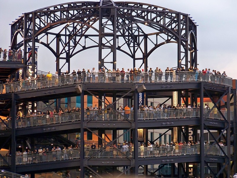 Photo of the standing room only area at PNC Park during a Pittsburgh Pirates home game.