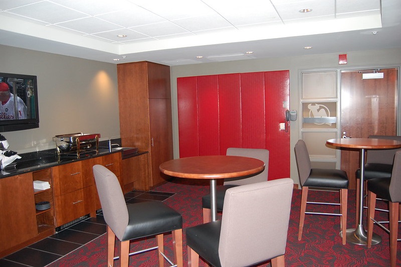Photo of a luxury suite at the Prudential Center. Home of the New Jersey Devils.