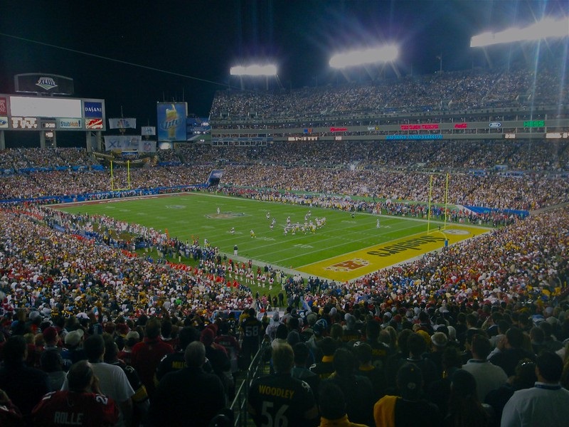 Photo of the Super Bowl at Raymond James Stadium on February 1, 2009. Pittsburgh Steelers versus Arizona Cardinals.