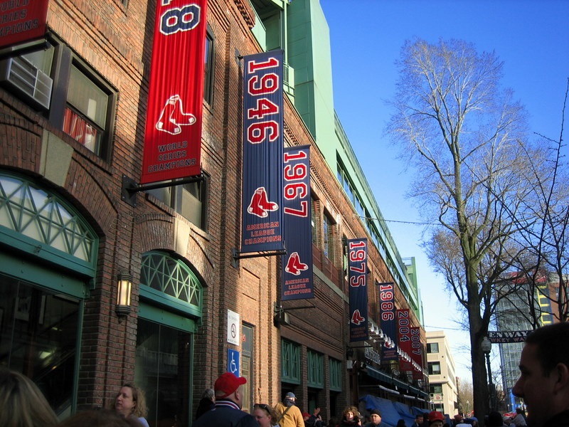 Photo of Yawkey Way outside of Fenway Park. Home of the Boston Red Sox.