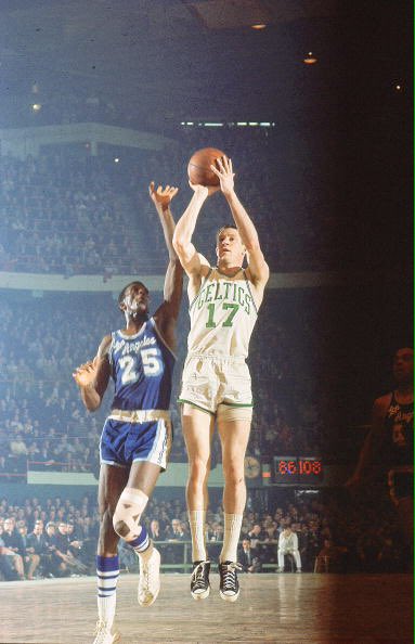 Photo of legendary Boston Celtics forward John Havlicek. 
