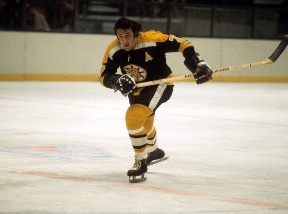 Photo of legendary center Phil Esposito of the Boston Bruins.