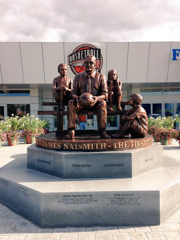 Dr. James Naismith Statue at Basketball Hall of Fame
