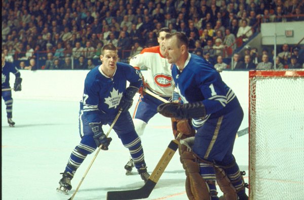 Photo of  legendary Toronto Maple Leafs goalie Johnny Bower.