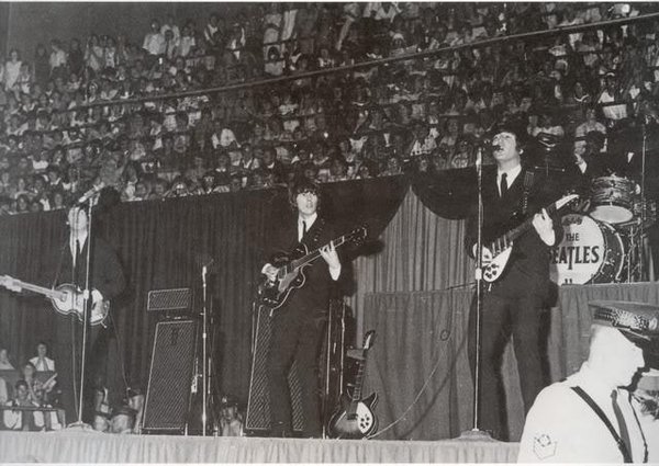 Photo of a Beatles concert at Maple Leaf Gardens in 1965.