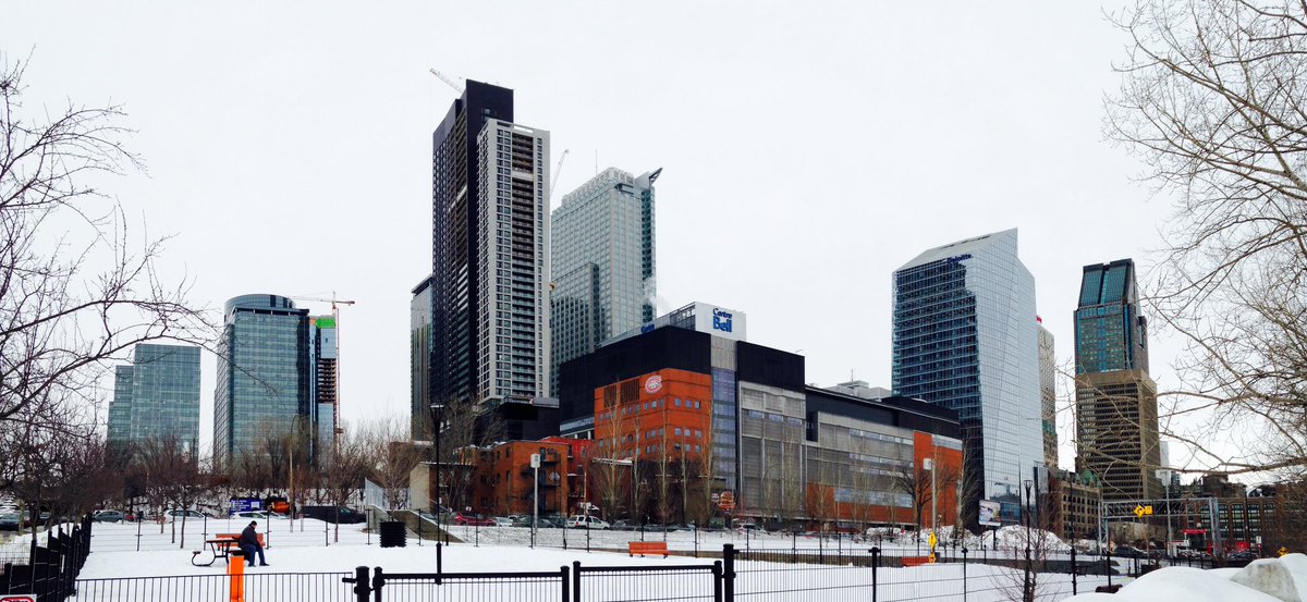 An exterior photo of the Bell Centre. Current home of the Montreal Canadiens.