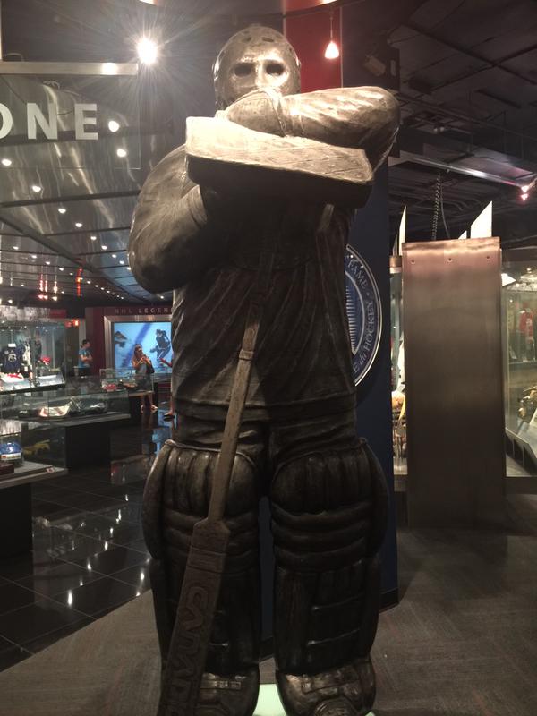 Goalie Exhibit at the Hockey Hall of Fame in Toronto, Ontario