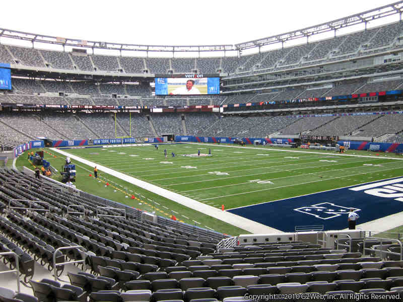Seat view from section 106 at Metlife Stadium, home of the New York Jets