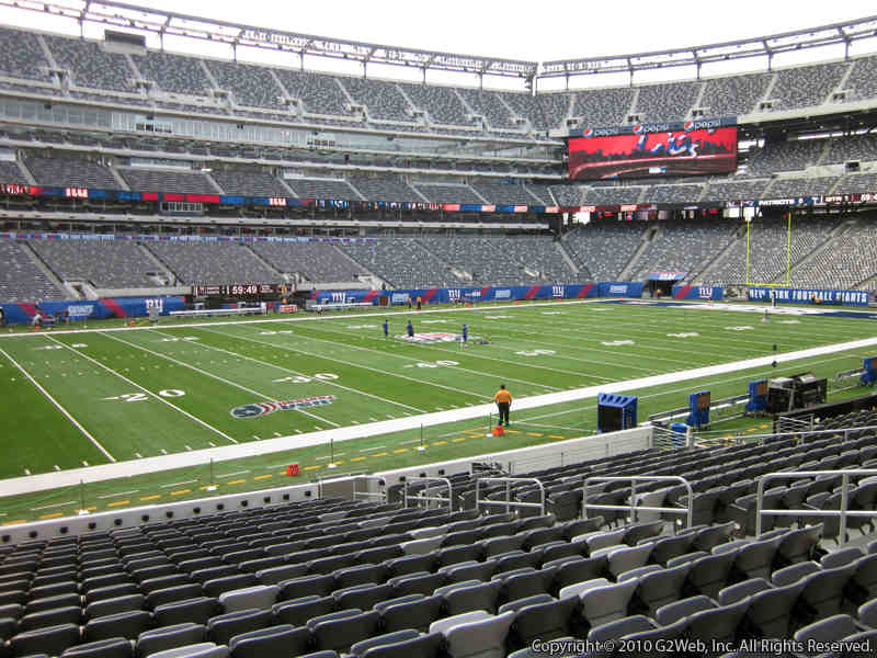 Seat view from section 116 at Metlife Stadium, home of the New York Giants