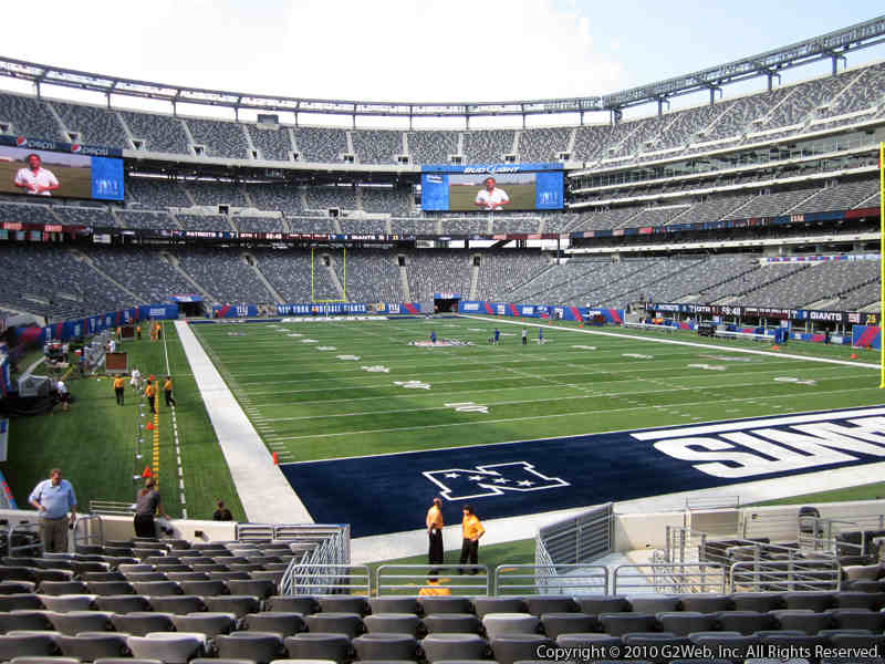 Seat view from section 129 at Metlife Stadium, home of the New York Jets
