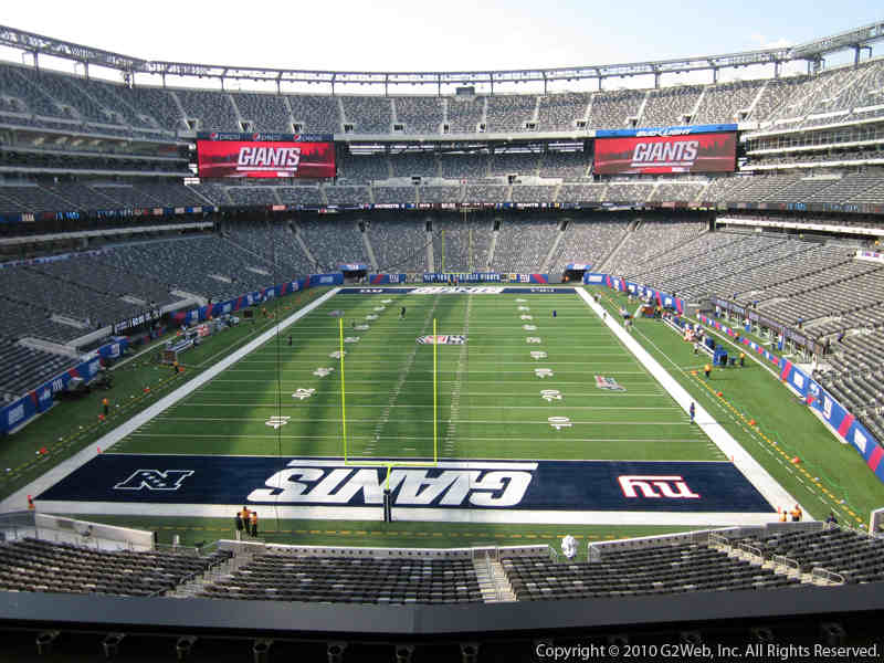 Seat view from section 225A at Metlife Stadium, home of the New York Giants