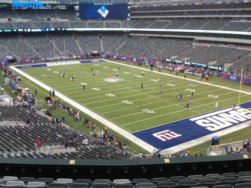 Seat view from section 231A at Metlife Stadium, home of the New York Giants