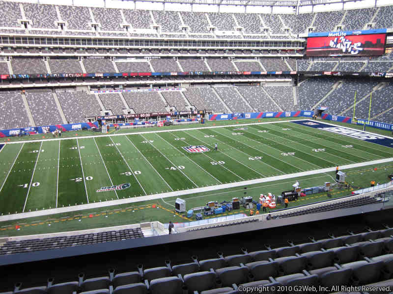 Seat view from section 241 at Metlife Stadium, home of the New York Giants
