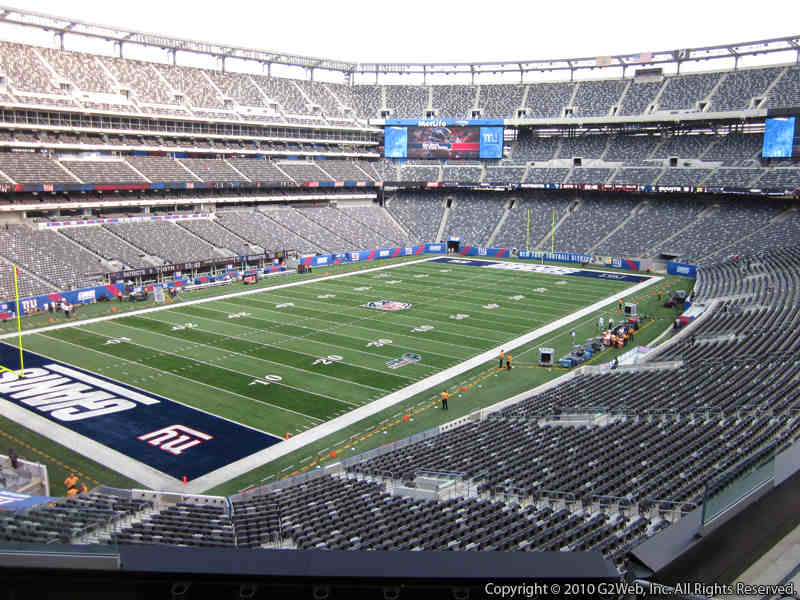 Seat view from section 245A at Metlife Stadium, home of the New York Giants