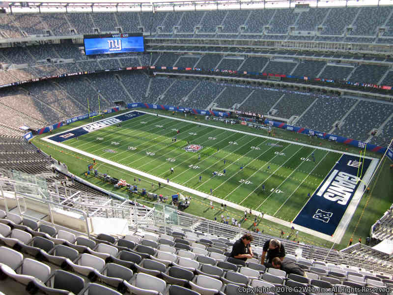 Seat view from section 309 at Metlife Stadium, home of the New York Giants