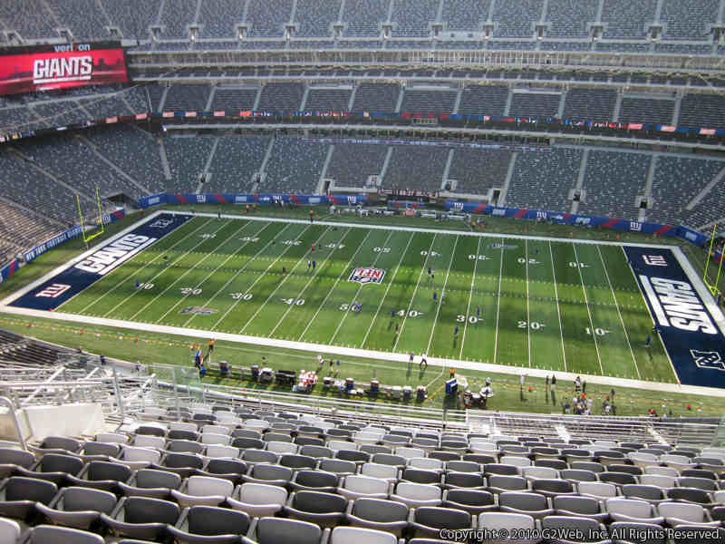Seat view from section 312 at Metlife Stadium, home of the New York Giants