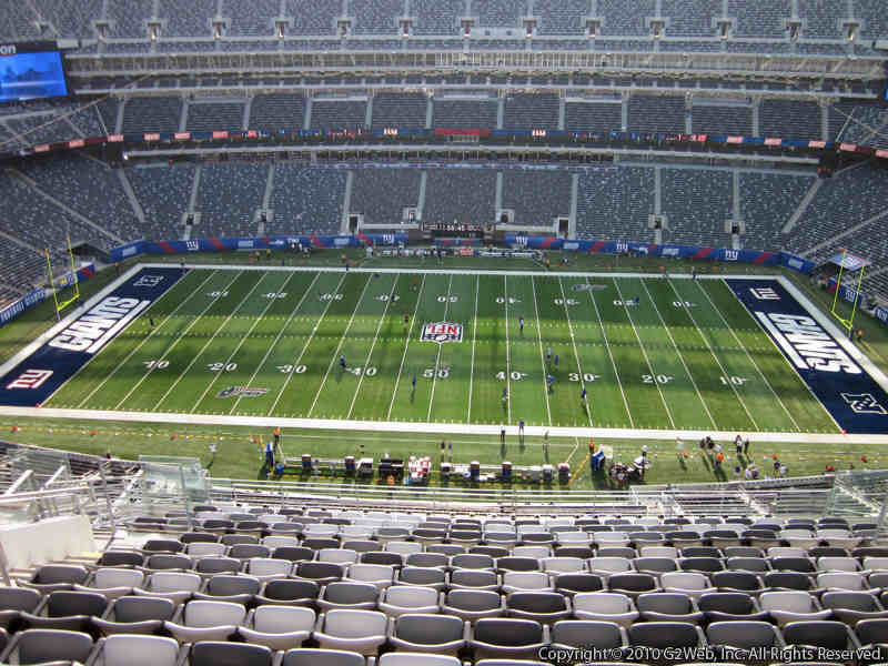 Seat view from section 313 at Metlife Stadium, home of the New York Giants
