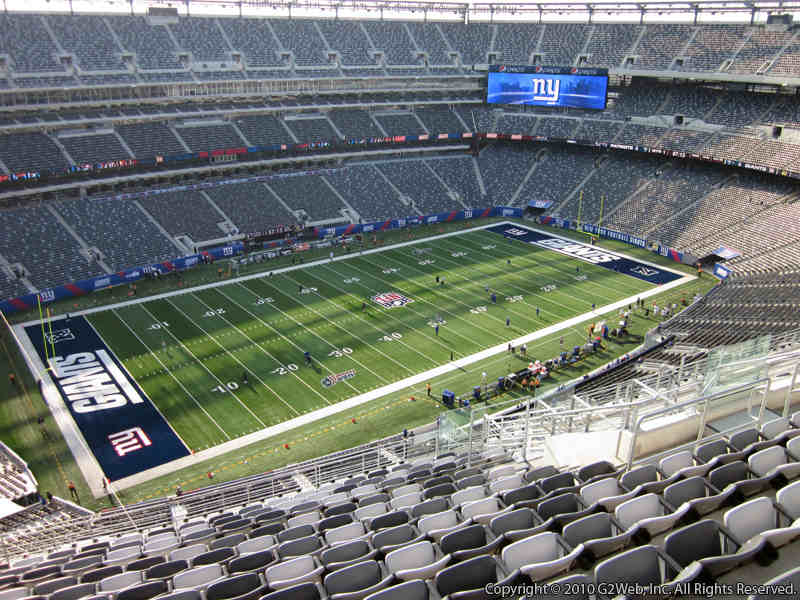 Seat view from section 318 at Metlife Stadium, home of the New York Giants