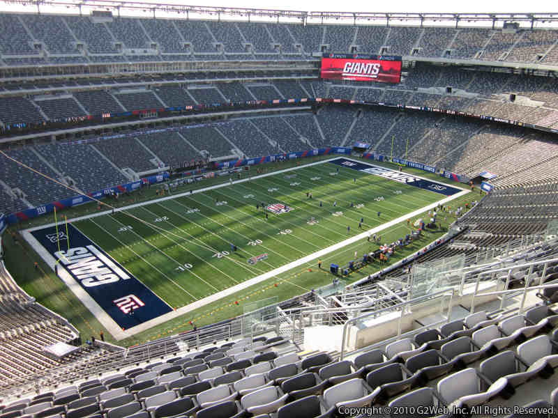 Seat view from section 319 at Metlife Stadium, home of the New York Giants