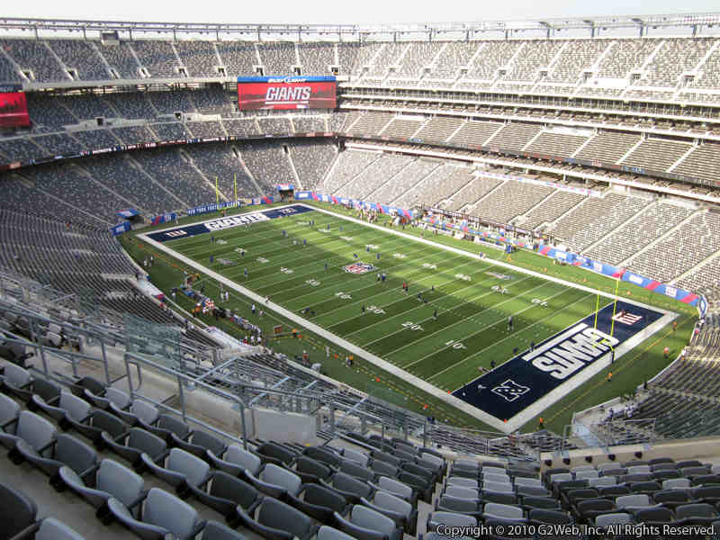 Seat view from section 332 at Metlife Stadium, home of the New York Giants