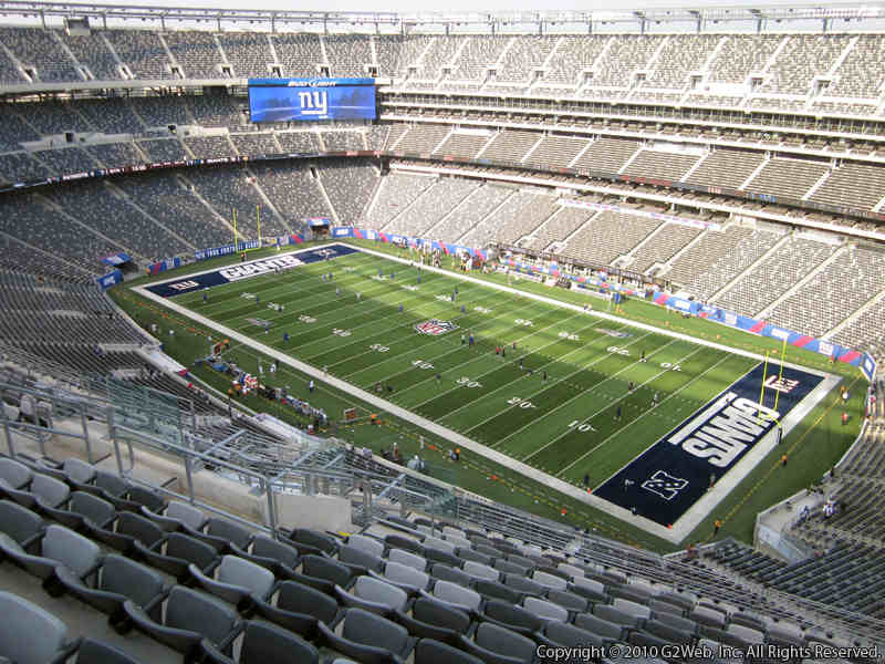 Seat view from section 333 at Metlife Stadium, home of the New York Giants