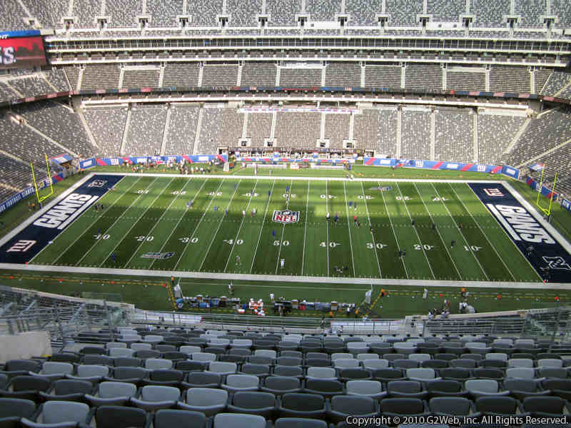 Seat view from section 338 at Metlife Stadium, home of the New York Giants