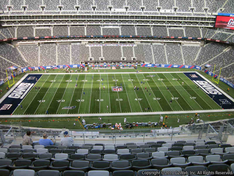 Seat view from section 339 at Metlife Stadium, home of the New York Giants