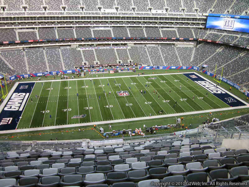 Seat view from section 340 at Metlife Stadium, home of the New York Giants
