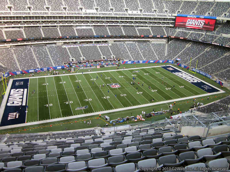 Seat view from section 341 at Metlife Stadium, home of the New York Giants