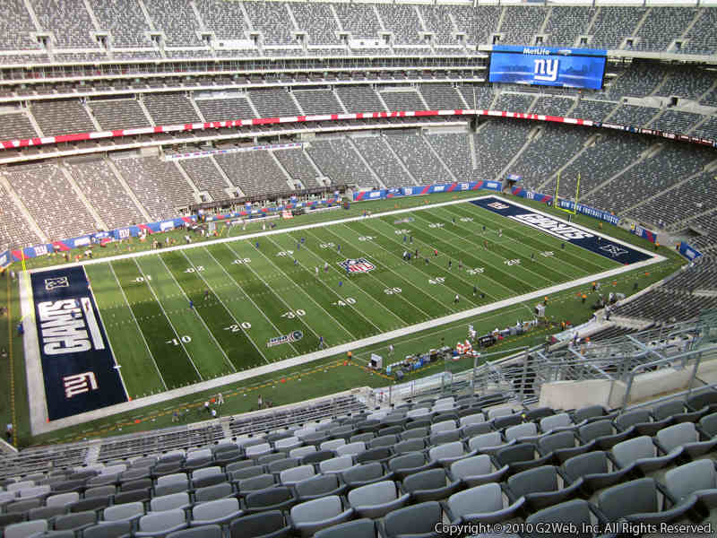 Seat view from section 342 at Metlife Stadium, home of the New York Giants