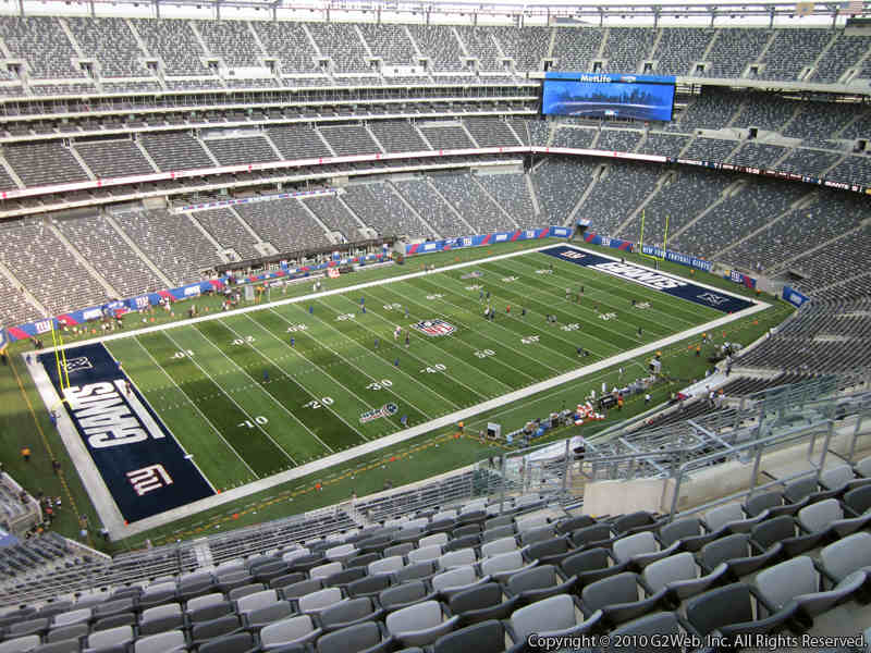 Seat view from section 343 at Metlife Stadium, home of the New York Giants