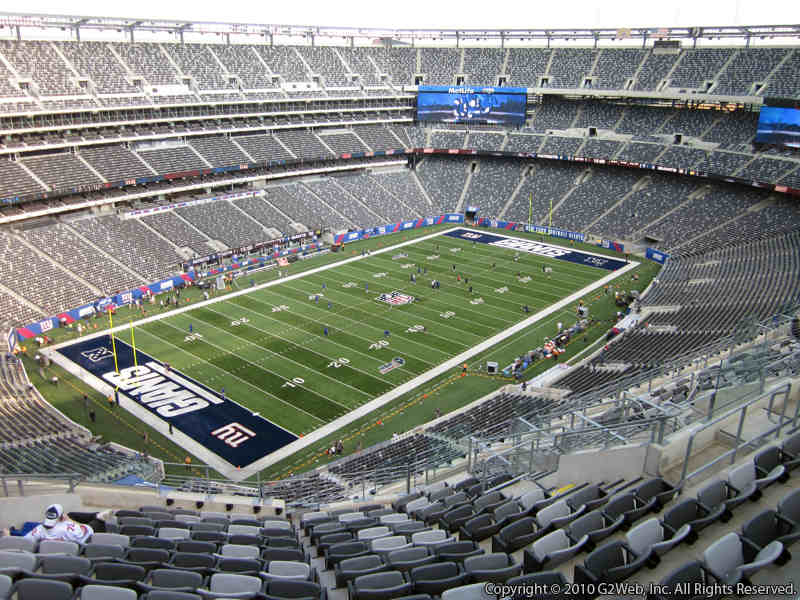 Seat view from section 345 at Metlife Stadium, home of the New York Giants