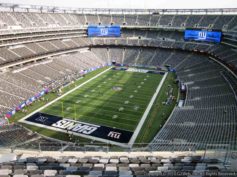 Seat view from section 348 at Metlife Stadium, home of the New York Giants