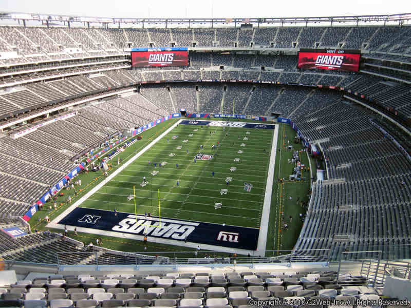 Seat view from section 349 at Metlife Stadium, home of the New York Giants