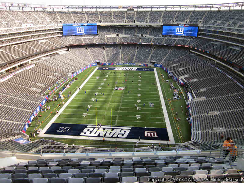 Seat view from section 350 at Metlife Stadium, home of the New York Giants