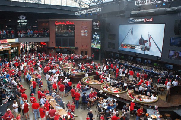 Photo of St. Louis Cardinals fans at Midwest Live at Busch Stadium.