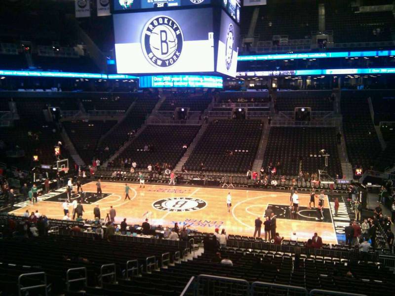 Seat view from Section 107 at the Barclays Center, home of the Brooklyn Nets