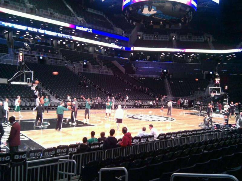 Seat view from Section 10 at the Barclays Center, home of the Brooklyn Nets
