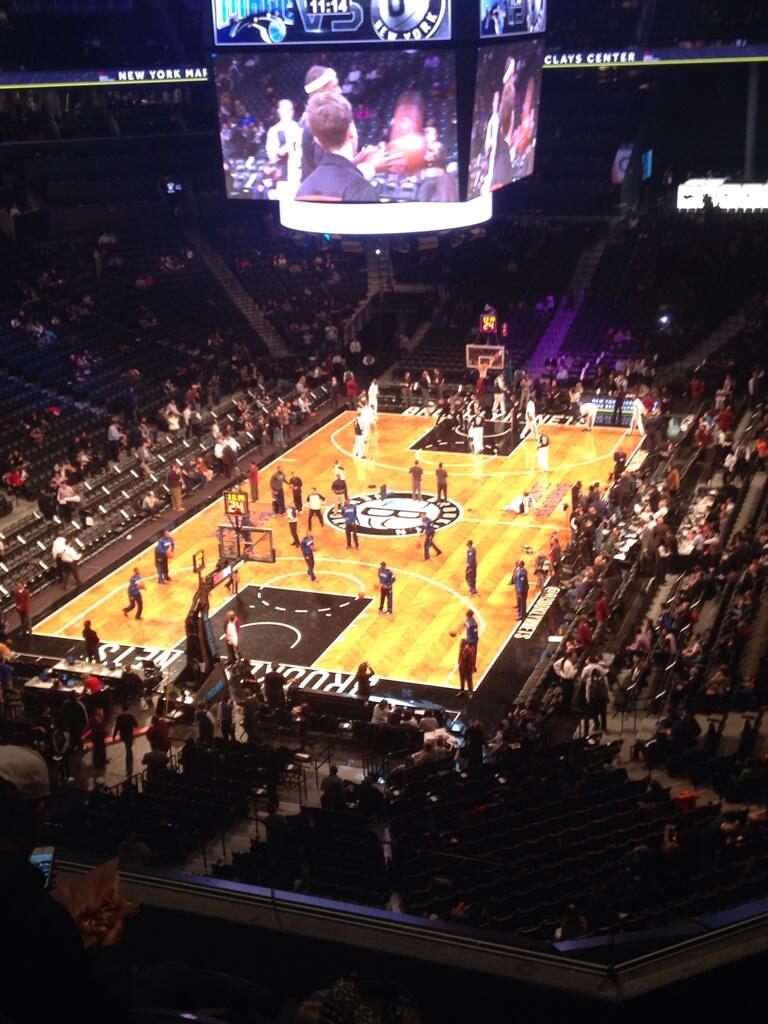 Seat view from Section 214 at the Barclays Center, home of the Brooklyn Nets