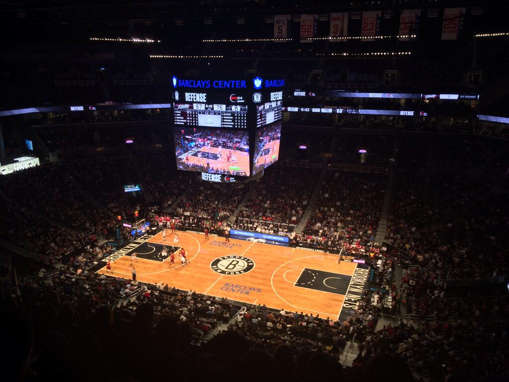 Seat view from Section 222 at the Barclays Center, home of the Brooklyn Nets