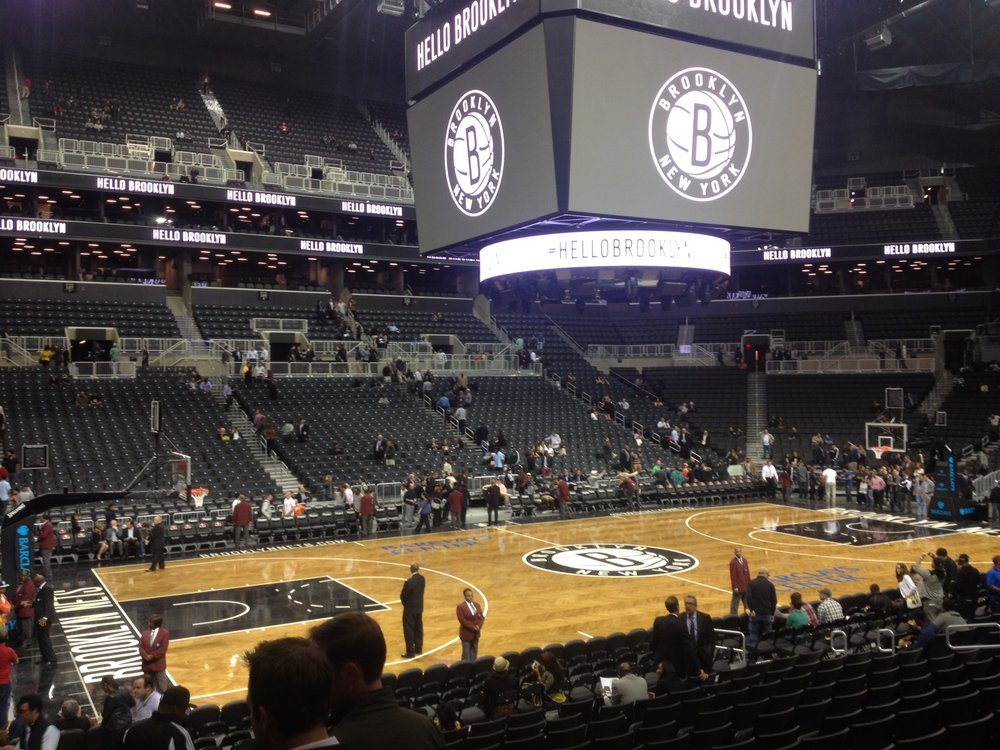 View from Section 26 at the Barclays Center, home of the Brooklyn Nets