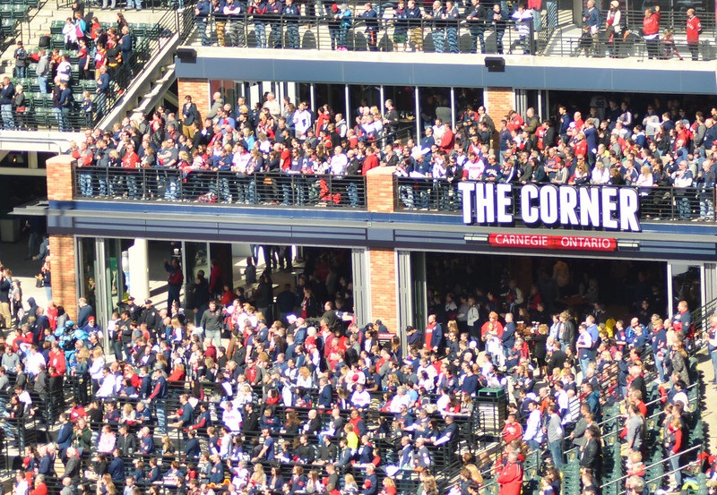Photo of The Corner bar at Progressive Field. Home of the Cleveland Indians.