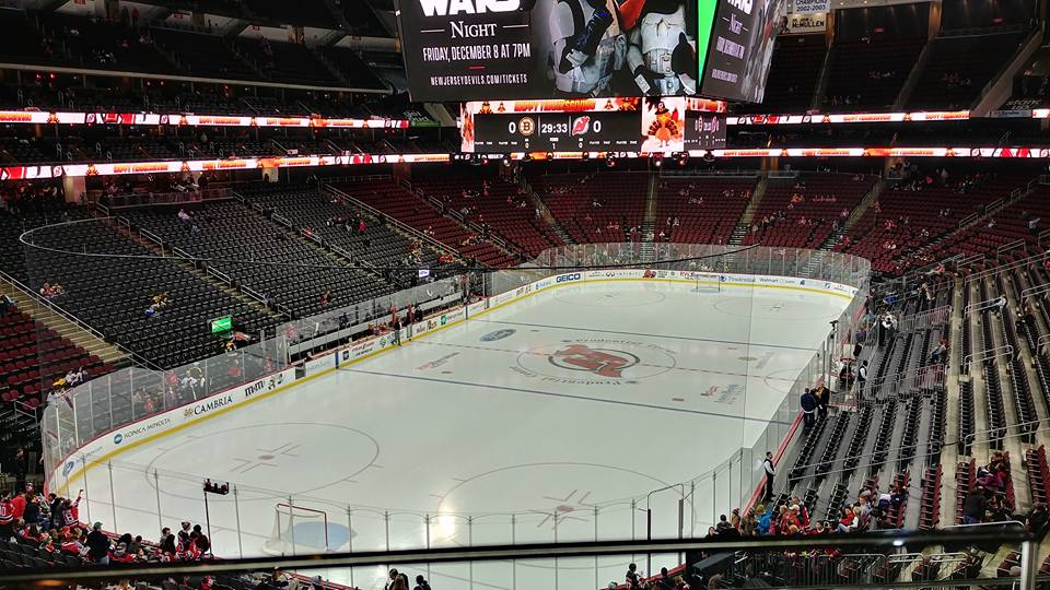 View from The Restaurant at the Prudential Center during a New Jersey Devils game.